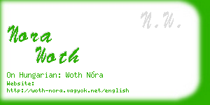 nora woth business card