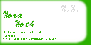 nora woth business card